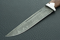 Нож Бекас  орех, нержавеющий дамаск, алюминий : фото 3