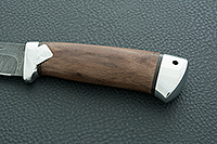 Нож Бекас  орех, нержавеющий дамаск, алюминий : фото 6