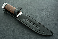 Нож Бекас  орех, нержавеющий дамаск, алюминий : фото 10