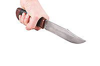 Нож Волк наборная кожа, нержавеющий дамаск, текстолит : фото 4