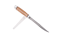 Нож Волк орех, нержавеющий дамаск, алюминий : фото 3