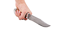 Нож Волк орех, нержавеющий дамаск, алюминий : фото 4