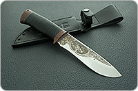 Нож Дуплет наборная кожа, 95х18, текстолит : фото 9