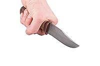 Нож Клычок береста, нержавеющий дамаск, текстолит : фото 3