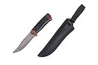 Нож Клычок наборная кожа, нержавеющий дамаск, текстолит : фото 2