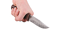 Нож Клычок наборная кожа, нержавеющий дамаск, текстолит : фото 4