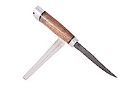 Нож Клычок орех, нержавеющий дамаск, алюминий : фото 3