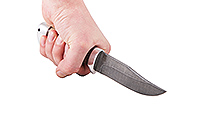 Нож Клычок орех, нержавеющий дамаск, алюминий : фото 4