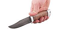 Нож Клычок орех, нержавеющий дамаск, алюминий : фото 5