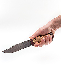 Нож Койот береста, нержавеющий дамаск, текстолит : фото 5