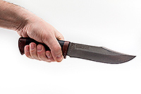 Нож Койот наборная кожа, нержавеющий дамаск, текстолит : фото 4