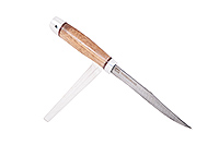 Нож Койот орех, нержавеющий дамаск, алюминий : фото 3