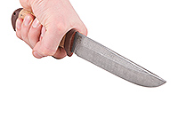 Нож Лиса береста, нержавеющий дамаск, текстолит : фото 4