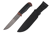 Нож Лиса наборная кожа, нержавеющий дамаск, текстолит : фото 2