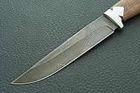 Нож Лиса орех, нержавеющий дамаск, алюминий : фото 3