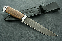 Нож Лиса орех, нержавеющий дамаск, алюминий : фото 10