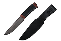 Нож Пума наборная кожа, нержавеющий дамаск, текстолит : фото 2