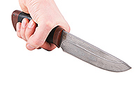 Нож Пума наборная кожа, нержавеющий дамаск, текстолит : фото 4