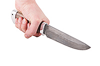 Нож Пума орех, нержавеющий дамаск, алюминий : фото 4