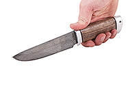 Нож Пума орех, нержавеющий дамаск, алюминий : фото 5