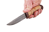 Нож Пустельга береста, нержавеющий дамаск, текстолит : фото 5