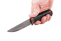 Нож Пустельга наборная кожа, нержавеющий дамаск, текстолит : фото 5