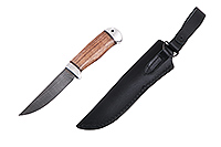 Нож Пустельга орех, нержавеющий дамаск, алюминий : фото 2