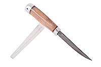 Нож Пустельга орех, нержавеющий дамаск, алюминий : фото 3