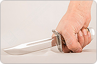 Нож Разведчика орех, 95х18, алюминий : фото 3