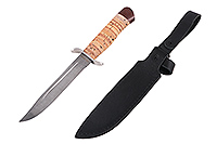 Нож Разведчика береста, нержавеющий дамаск, текстолит : фото 2