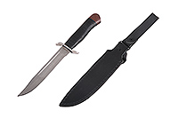 Нож Разведчика наборная кожа, нержавеющий дамаск, текстолит : фото 2