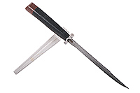 Нож Разведчика наборная кожа, нержавеющий дамаск, текстолит : фото 3