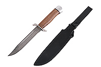 Нож Разведчика орех, нержавеющий дамаск, алюминий : фото 2