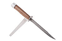 Нож Разведчика орех, нержавеющий дамаск, алюминий : фото 3