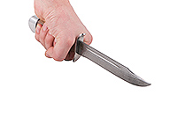 Нож Разведчика орех, нержавеющий дамаск, алюминий : фото 4