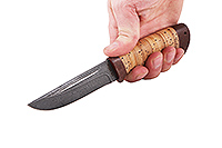 Нож Риф береста, нержавеющий дамаск, текстолит : фото 5