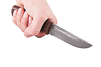 Нож Риф наборная кожа, нержавеющий дамаск, текстолит : фото 4