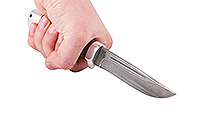 Нож Риф орех, нержавеющий дамаск, алюминий : фото 4