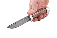 Нож Риф орех, нержавеющий дамаск, алюминий : фото 5