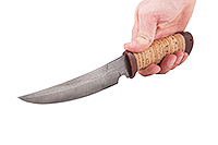 Нож Сурукуку береста, нержавеющий дамаск, текстолит : фото 5