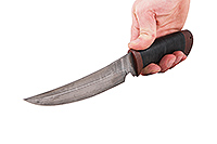 Нож Сурукуку наборная кожа, нержавеющий дамаск, текстолит : фото 5