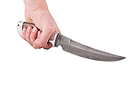 Нож Сурукуку орех, нержавеющий дамаск, алюминий : фото 4