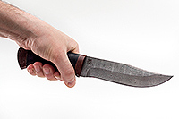 Нож Таганай наборная кожа, нержавеющий дамаск, текстолит : фото 4