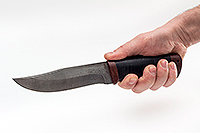 Нож Таганай наборная кожа, нержавеющий дамаск, текстолит : фото 5