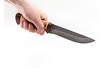 Нож Таежная стрела береста, нержавеющий дамаск, текстолит : фото 4