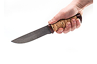 Нож Таежная стрела береста, нержавеющий дамаск, текстолит : фото 5