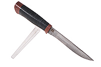 Нож Таежная стрела наборная кожа, нержавеющий дамаск, текстолит : фото 3