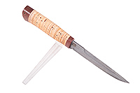 Нож Таежный береста, нержавеющий дамаск, текстолит : фото 4