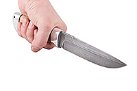 Нож Таежный орех, нержавеющий дамаск, алюминий : фото 4