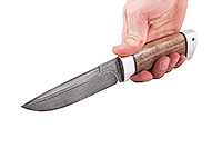 Нож Таежный орех, нержавеющий дамаск, алюминий : фото 5